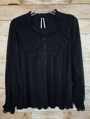 Anthropologie Black Blouse, 2X
